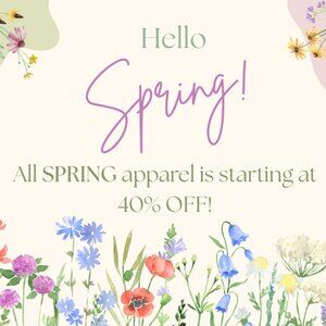 ALL SPRING APPAREL STARTING AT 40% OFF